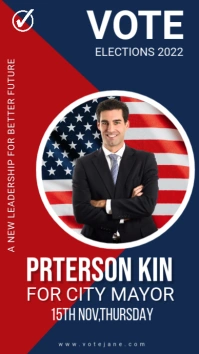 Campaign, election president,event Instagram-verhaal template