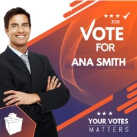 Campaign , election , vote for me template Square (1:1)