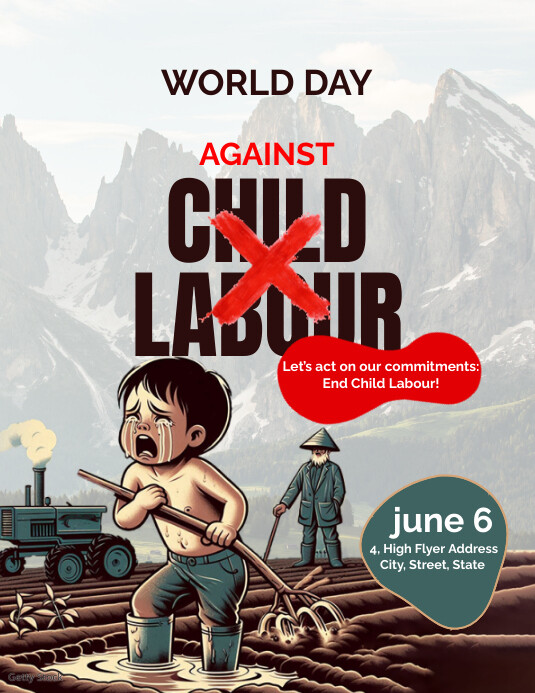 Labor Rights Flyers campaign against child labor flyer Templat | PosterMyWall