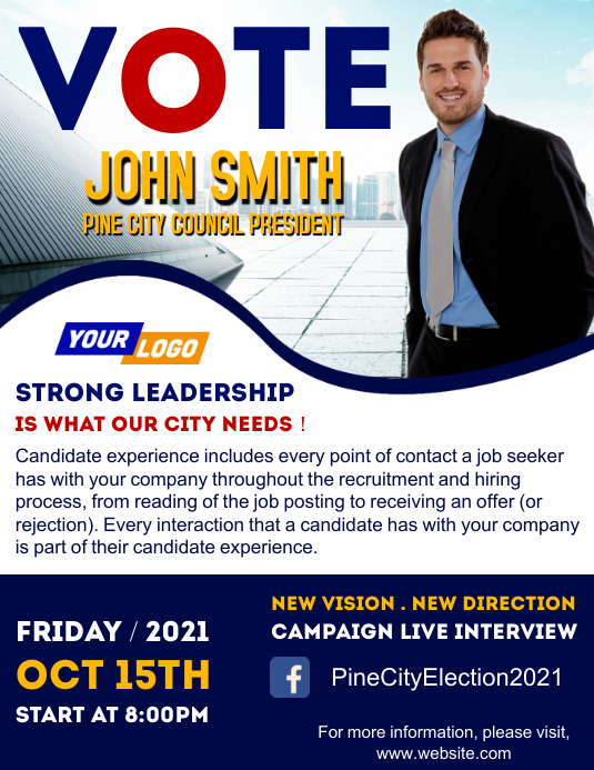 Campaign candidate template | PosterMyWall