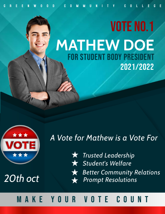 Copy of Campaign election poster | PosterMyWall
