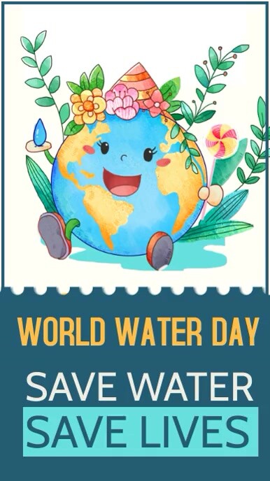 Campaign poster, Water day flyers Instagram Story template