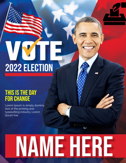 campaign poster ad flyer ใบปลิว (US Letter) template