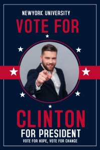 Republican candidate VOTE POSTER pink red Template | PosterMyWall