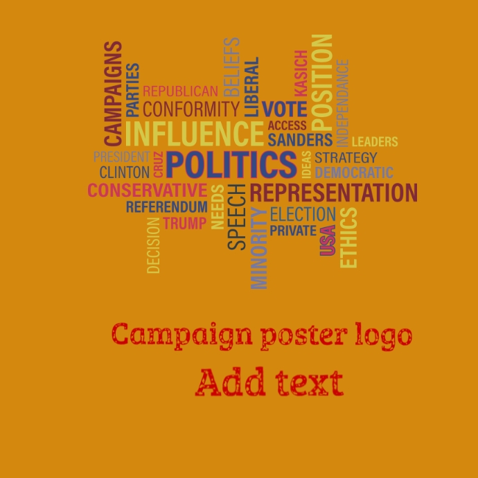 Campaign poster logo design Ilogo template