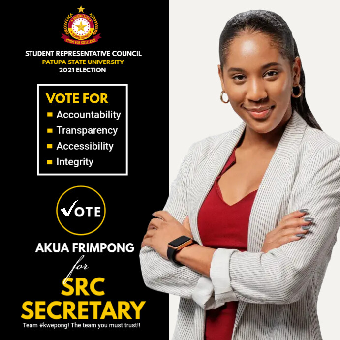 Vote For Me Poster Ideas For Secretary