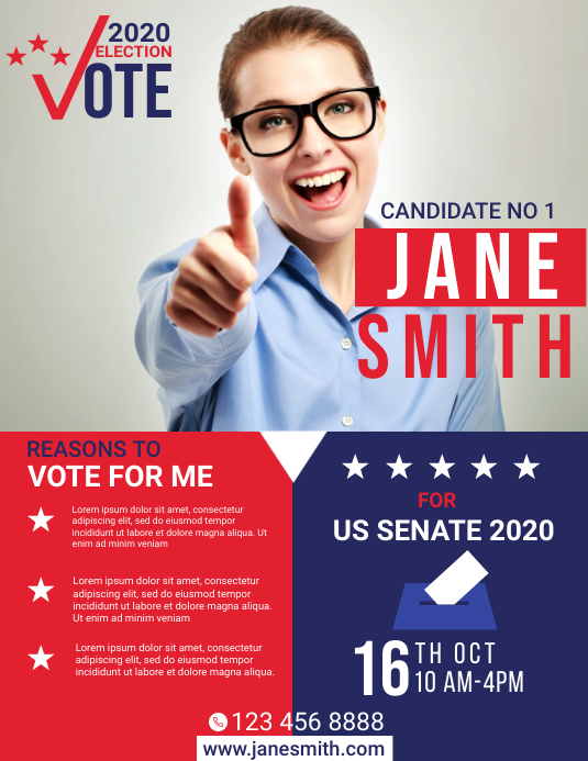 CAMPAIGN POSTER TEMPLATE Flyer (format US Letter)