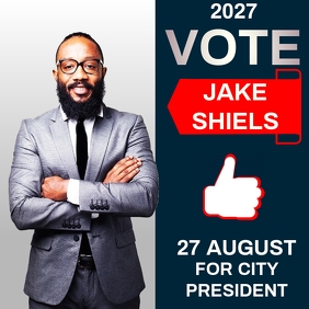 campaign poster template Vierkant (1:1)