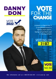 campaign posters ad design flyer A6 template