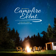 CampFire Event Instagram Poster template