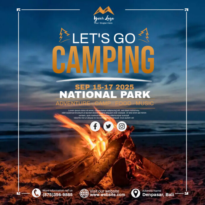 Camping Ads Template | PosterMyWall