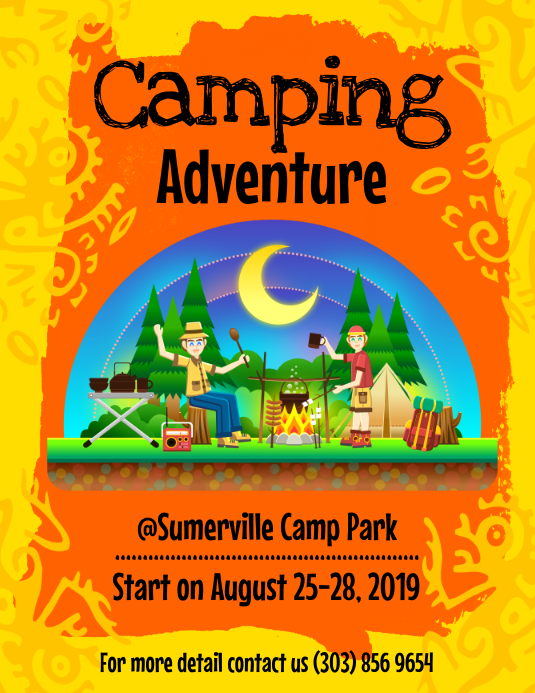 Camping Adventure Flyer Template PosterMyWall