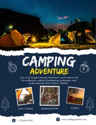 CAMPING ADVENTURE FLYERS template