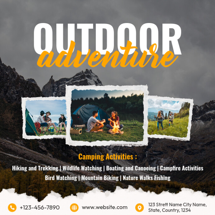 Adventure Instagram Posts Camping Adventure Instagram Post Template | PosterMyWall