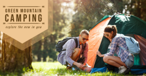 camping company advertisement design ภาพที่แชร์บน Facebook template