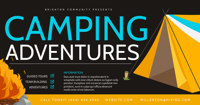 camping Facebook Shared Image template