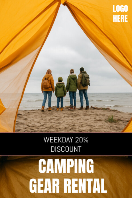 Poster Design For Rv Rental Camping Gear Rentals Poster Template | PosterMyWall
