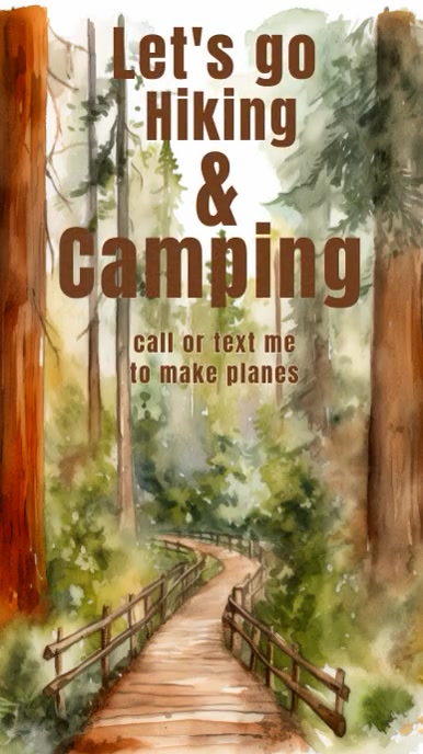 Hiking Event Invitation Example Camping Hiking Invitation模板 | PosterMyWall