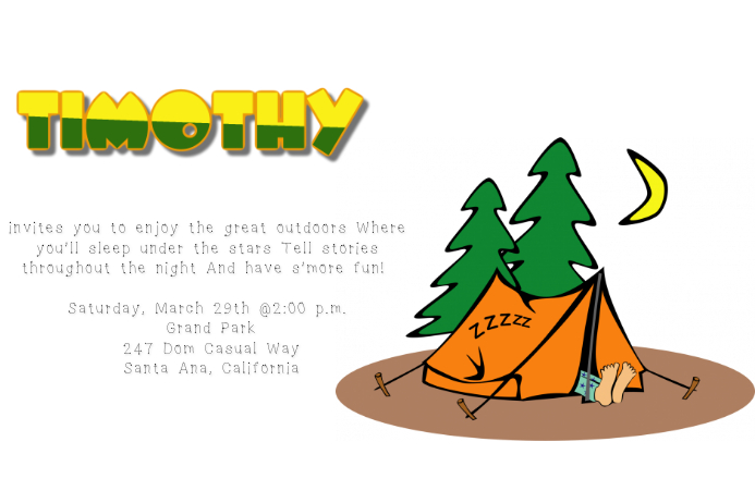 camping template postermywall camping template