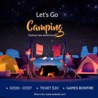 camping trip Quadrato (1:1) template