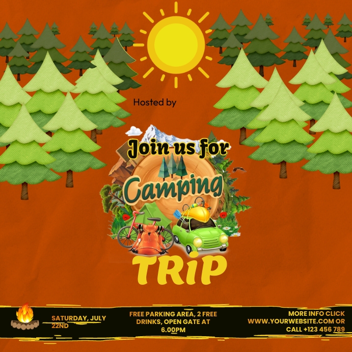 camping trip Template PosterMyWall