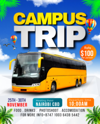 Campus trip university student outing academic field tour educational excursion flyer template Instagram Portrait
