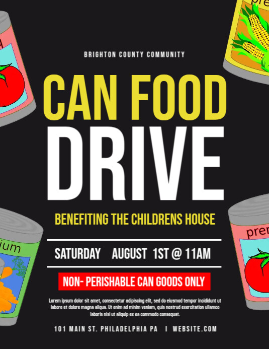 Can food drive Template PosterMyWall