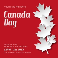 Canada day, 1st july, event Instagram Post template