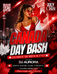 Canada Day Bash Folheto (US Letter) template