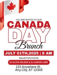 Canada Day Brunch Ads Flyer (format US Letter) template