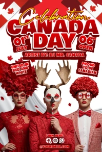 Canada Day Celebration Poster template