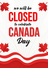 Canada Day Closed post A4 template
