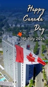 canada day Ecrã digital (9:16) template