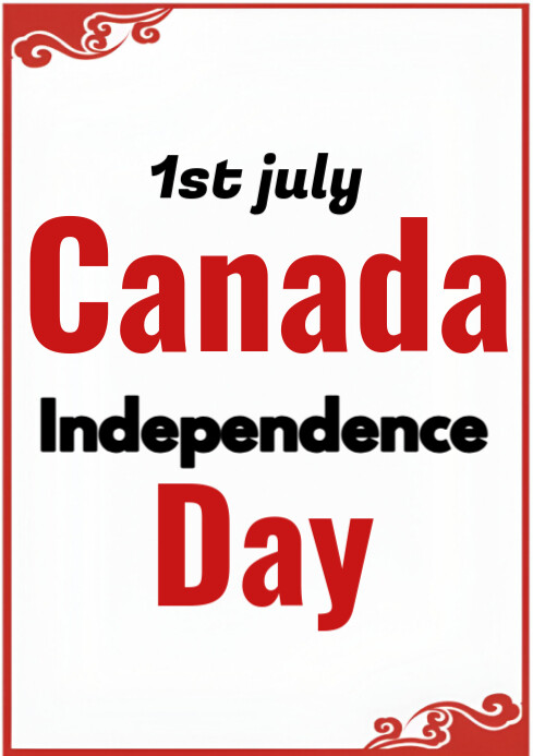 canada day A4 template