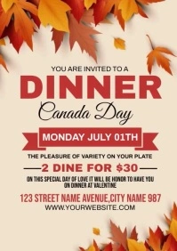 Canada Day Dinner Party A4 template