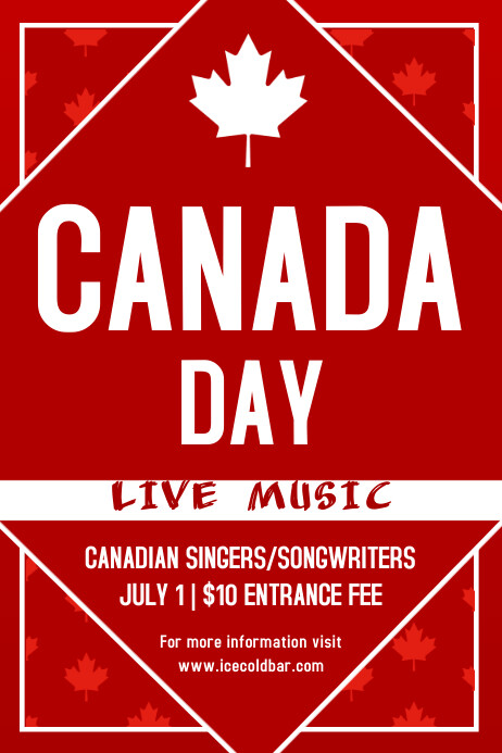 Canada Day Flyer Template Postermywall