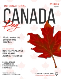 Canada Day Flyer Template Рекламная листовка (US Letter)
