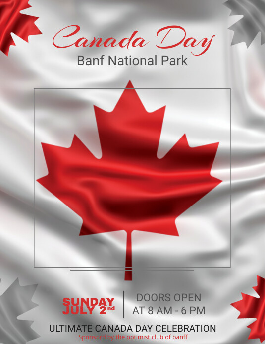 Canada Day Flyer Template Postermywall