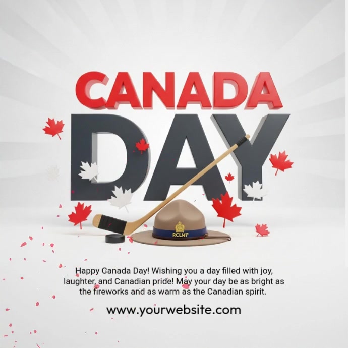 Canada Day Greetings Publicação no Instagram template
