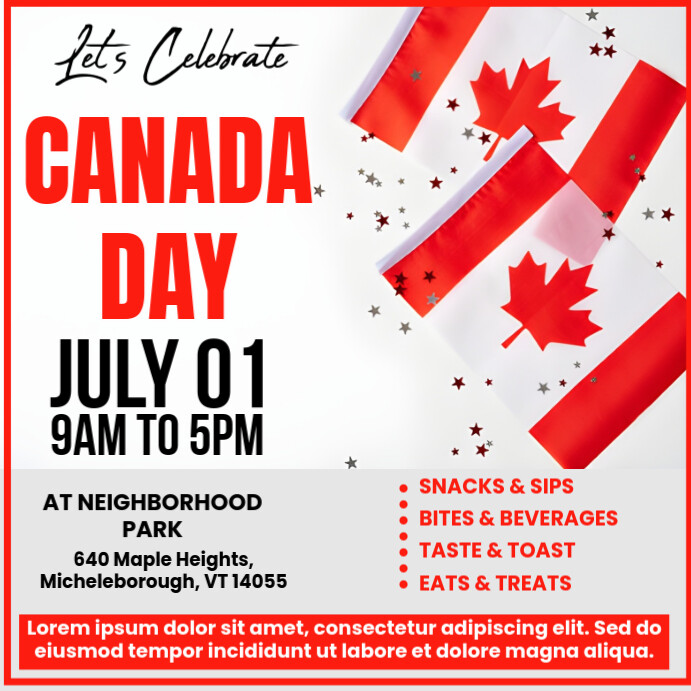 Canada Day  Instagram Post template