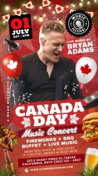 Canada Day Music Concert Display Template
