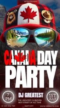 CANADA DAY PARTY EVENT INSTAGRAM STORY DESIGN template