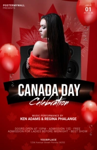 Canada Day Party Flyer Template Tabloide