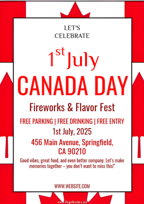 Canada Day Post  A4 template