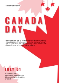 canada day template A4