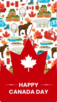 canada day template История на Instagram