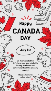 canada day template Instagram Story