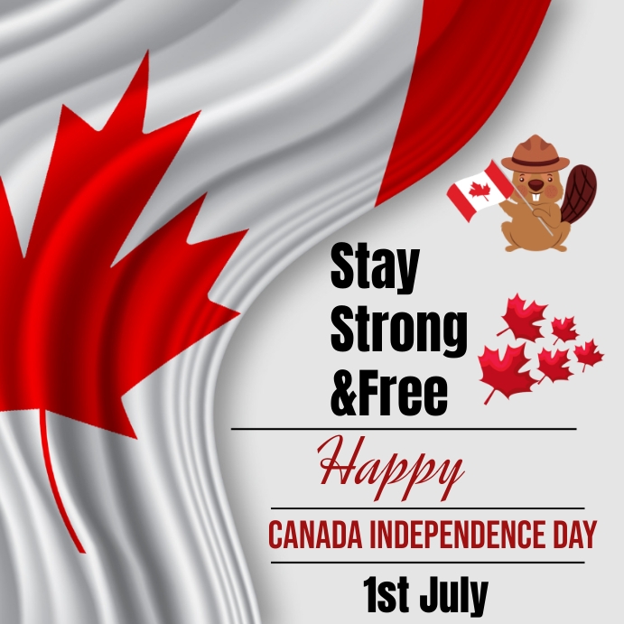 Canada independence day,1st July Canada day Instagram Post template