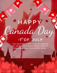 Canada Independence Day Video Ads Flyer (format US Letter) template