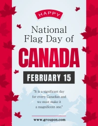 Canada National Flag day Flyer Template Pamflet (Letter AS)